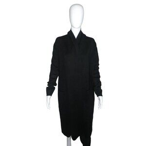 Maxsport Long Open Front Black Fall Winter Glam Sweater